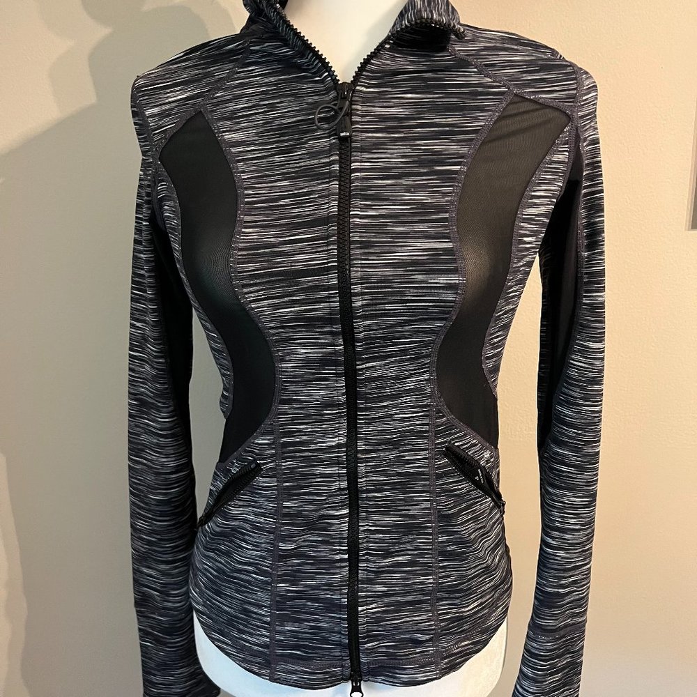 Zella eclipse space dye zip up with mesh panel XS